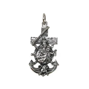 

Pendant 925 Sterling silver m Cross sailor Virgin Carmen 40mm. Unisex width 20mm. [AC1652]