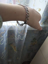 Sifisrri-Cadena de eslabones cubanos para hombre y mujer, brazalete de acero inoxidable de 3/5/7mm, color negro y dorado, joyería Unisex