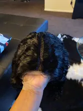 RuiYu 180 densidad 250 rizado de la onda de agua pelo peluca del pelo humano transparente de la onda de agua peluca con malla frontal T parte brasileño mojado y ondulado peluca