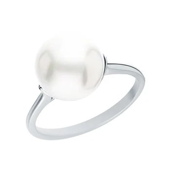 

Silver ring with pearls imitation sunlight sample 925