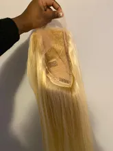 Remy-Peluca de cabello humano liso para mujer