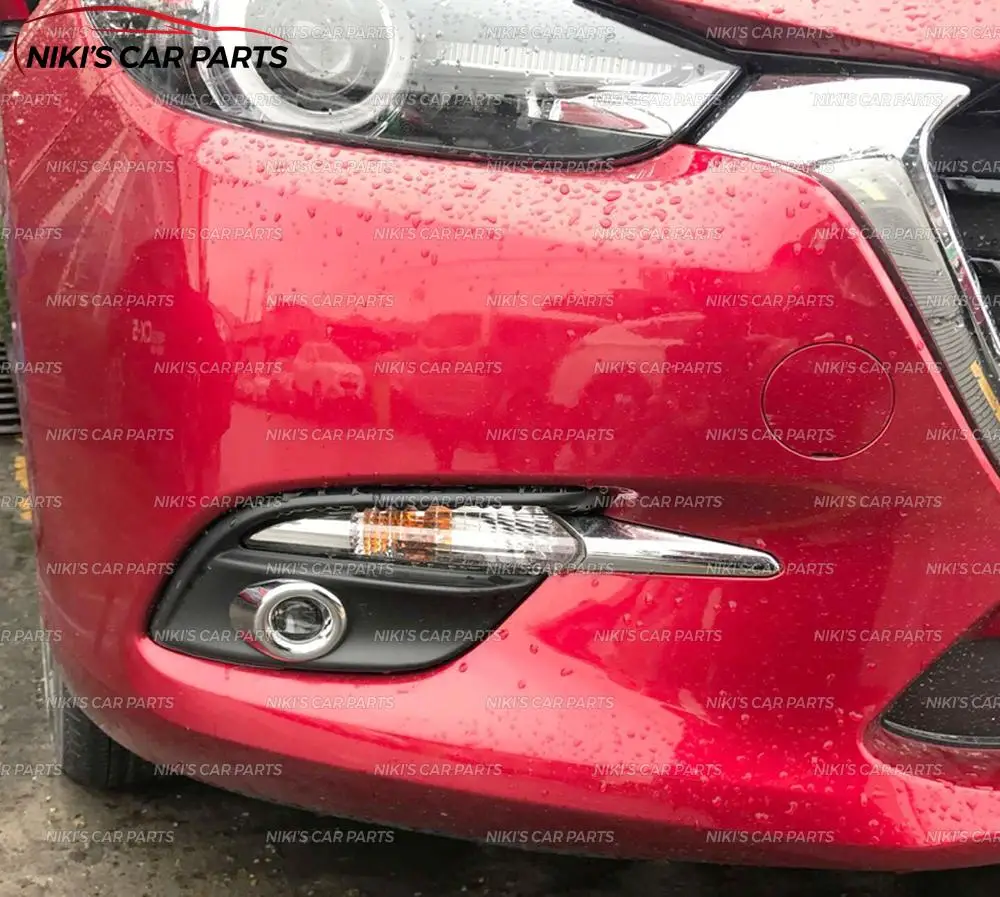 Накладки окантовки на передние противотуманные фары для Mazda 3- ABS пластик хром 2 шт. литье украшение Тюнинг Автомобиля