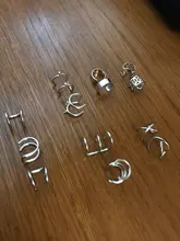 12 unids/set 2020 de oro de moda Color puños de oído hoja pendientes de Clip pendientes largos aretes pendientes para las mujeres los escaladores sin Piercing falso cartílago accesorios de aretes