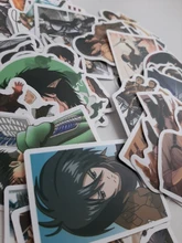Pegatinas impermeables de Anime japonés Attack On Titan, para teléfono móvil, Maleta de monopatín, a prueba de agua, 10/30/50 Uds.