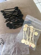 12mm 10 Uds alta calidad clásico 8 colores plateado Material cobre Horquillas para el cabello horquilla Base Ajuste de Cameo de cabujón