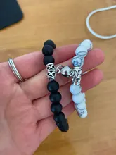 2021 de moda 2 unids/set cuentas de piedra Natural pulsera de Yoga para los amantes distancia imán par de pulseras de joyería de amistad