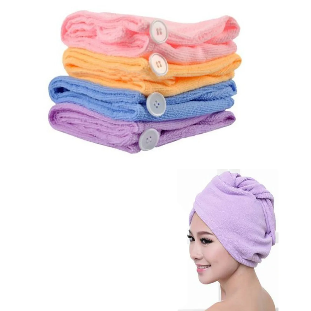 

Best quality Quick Dry Microfiber Hair Warp bath 2 XTowel Cap hat