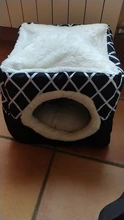 Cama para perros, gatos, cama blanda cama perrera casa cueva cama de saco para dormir Pad tienda mascotas invierno cálido y acogedor camas 2 tamaño L XL 2 colores