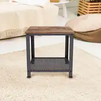 журнальный столик промышленный стол Прочная Легко собираемая мебель Деревянная акцентная мебель с металлическим каркасом - изображение