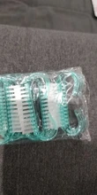 10 unids/lote cepillo de uñas acrílicas 4 Color de uñas de arte manicura pedicura de quitar el polvo de limpieza de plástico cepillos de uñas archivo conjunto de herramientas