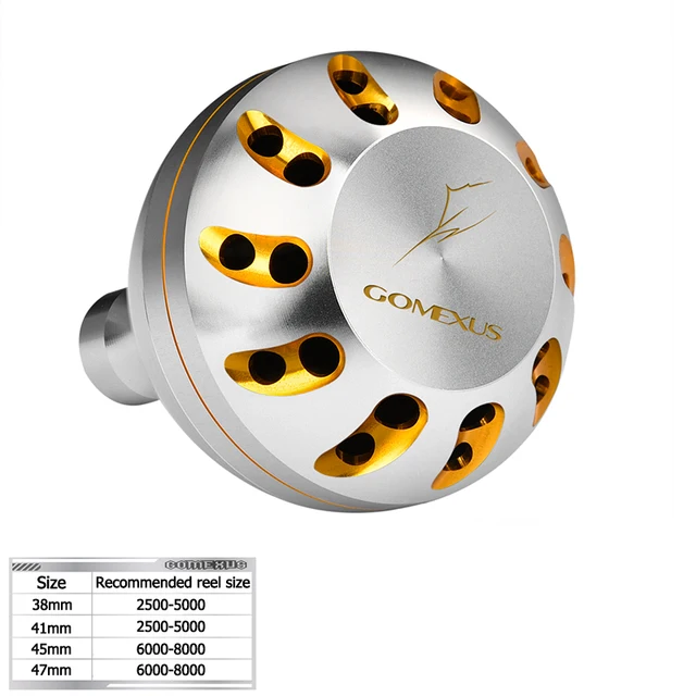 Gomexus A41BKBKRD-G Knob Alu Black Red 41mm Shimano A , Daiwa S (1410
