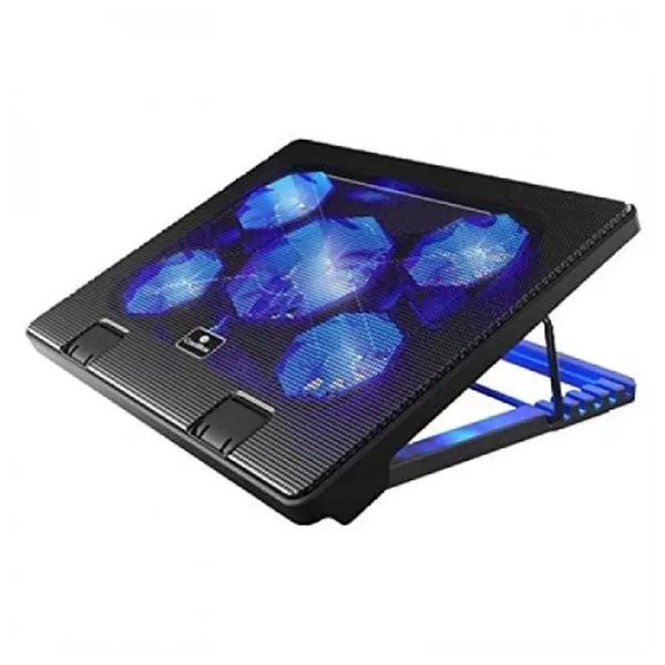 Охлаждающая база для ноутбука CoolBox COO-NCP17-5BL 1"-17" черный