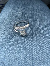 Anillos de plata de ley 925 con flores frescas, temperamento con personalidad, regalo literario, moda coreana, apertura de tamaño variable, SRI172