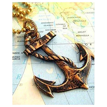 

Аж-1064 painting with rhinestones 25*31 cm 'anchor on carte'