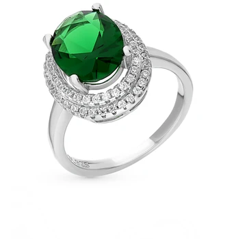 

Silver ring with cubic zirconia sunlight sample 925