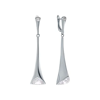

Silver earrings with cubic zirconium sunlight sample 925