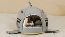 CAWAYI KENNEL Shark Pet House Dog Bed For Dogs Cats Small Animals Products cama perro