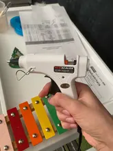 NEWACALOX 20 W UE/EE.UU. Plug Hot Melt Pegamento Pistola con 20 unids 7mm barra de Pegamento Industrial Mini Pistolas de Termo Gluegun Calor Temperatura herramienta