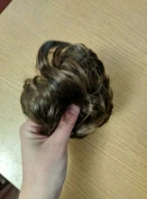 LUPU-extensiones de cabello sintético rizado moño de pelo de Donut, postizos de fibra de alta temperatura, con banda de goma