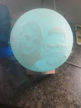 USB Rechargeable Moon-Lamp Night-Light Lunar Custom Tap/remote-Switch 3d-Printing Photo/text