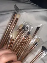 Jessup-Juego de brochas de maquillaje, 6 uds.-30 Uds., polvo dorado/rosa, sombra de ojos, cepillo de base