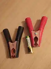 2Pcs Red+Black Car Alligator Clips Battery Clamps Crocodile Clip 100A Aligator Clips