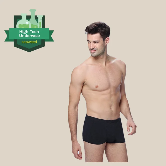 2pcs Unique High-tech Sports Seaweed Fabric Antibacterial Underwear Panties  Men Boxers Panties Calzoncillos Мужское Нижнее Белье - Boxers - AliExpress