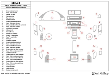 

Interior trim for BMW 5 Series 1998-2003. Set L94.
