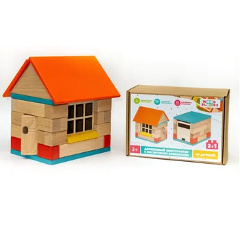

Деревянный конструктор с магнитами Wood blocks 2 в 1 (40 деталей)