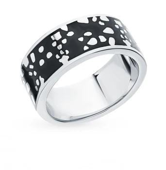 

Silver ring with enamel sunlight sample 925