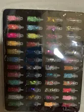 Set de 48 botellas de resina epoxi brillante, purpurina en polvo, corazón, estrella, Micro cuentas para arte de uñas, pegatinas de lentejuelas para fabricación de joyas DIY