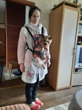 Transportador de mascotas para perros, malla para perros, productos de viaje para exterior, bolsas transpirables con asas para hombros para perros pequeños