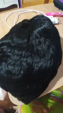 Peluca de cabello Natural para mujer, pelo corto sintético, color negro, resistente al calor