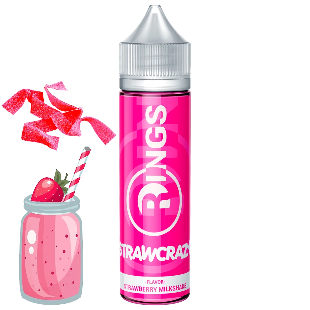 Ceny Pierścienie e liquid Strawcrazy 50ml 70VG 30PG Liquido vaper sin nikotyna sabor a Batido de Fresa z golosiną de Fresa