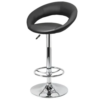 

Stool LUXUS, chrome finish, upholstered black