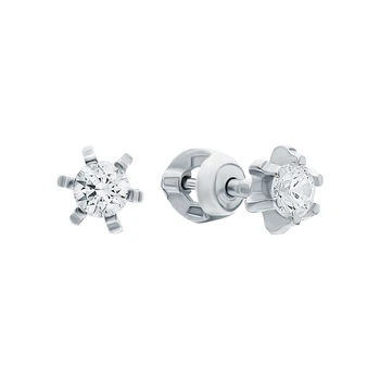 

Silver earrings with cubic zirconia Swarovski sunlight
