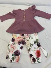 Infant Clothing Outfits Pants Headband Long-Sleeve Knitting Floral-Print Newborn Baby-Girl