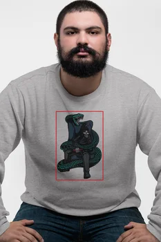 

Angemiel Wear Snake And Coolest Skeleton Gray Men 'S Sweatshirt