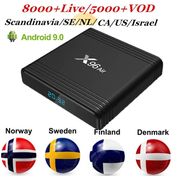 

Russia IPTV BOX X96 Air android TV box 9.0 + IPTV Subscription Sweden Europe UK spain Italy M3U smart tv box