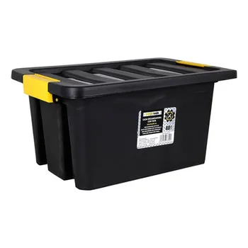 

Storage Box with Lid Brico 40 L Black