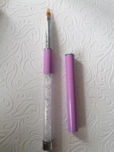 Pincel para pintura de uñas, 1 unidad de pincel para pintura de uñas artísticas en Gel UV, gradiente de Color, diamantes de imitación, acrílico, bolígrafo dibujo uña