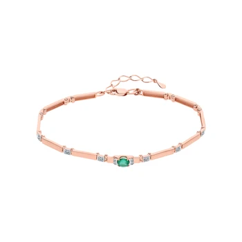 

Gold bracelet with emeralds and diamonds sunlight sample 585