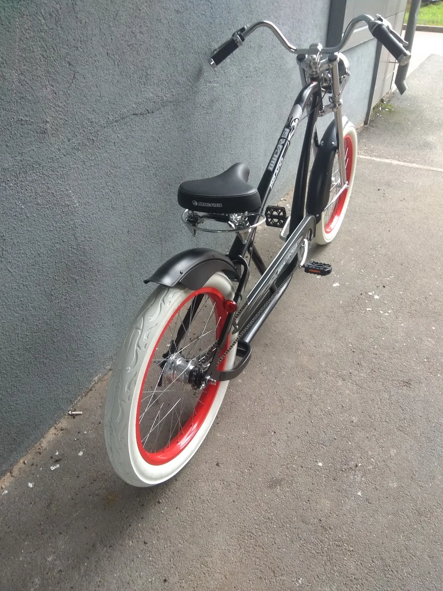 Велочоппер Micargi Bicycles Prado Deluxe 3 speed white wheels