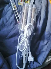 Utensilios de peluquería profesional, rizador de cerámica de triple barril de pelo eléctrico, ondulador de pelo, herramientas de estilismo