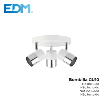 

FOCUS "MOON" 3 ELEMENT WHITE + SILVER GU-10 EDM