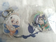 Genshin-llavero con Base acrílica de 11 estilos, Base para llavero, regalo para seguidores, Genshin Impact Zhongli Diluc Venti Paimon