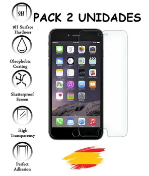 

2X Protector for iPhone 6/6 s Tempered glass crystal Shockproof 9 h, 2 Units