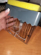 Dispensador con bomba de jabón con soporte de esponja, contenedor dispensador de líquido de limpieza, prensa Manual, organizador de jabón, herramienta de Limpiador de cocina