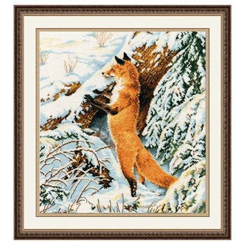 

975 set for embroidery Aries 'red hunts' 27 × 31 cm