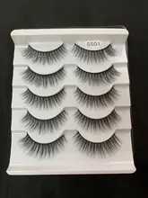 5 Par 3D visón pestañas falsas corto Natural suave y dramático pestañas falsas hecho a mano sin Cruel maquillaje extensión de pestañas